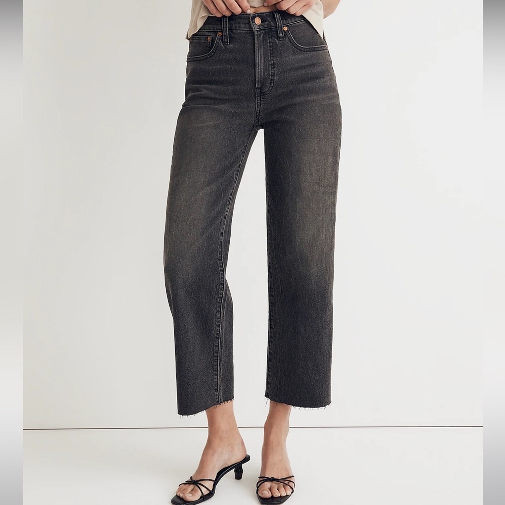 Madewell The Perfect Vintage Wide-Leg Crop Jean Size 27 in Benley Wash